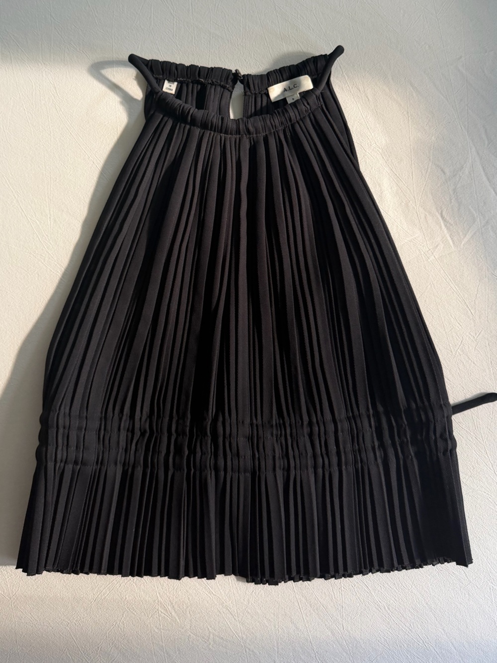 ALC pleated halter neck sleeveless top